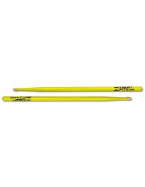 Zildjian Drumstick Hickory Wood Tip 5A neon gelb