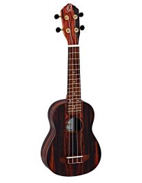 Ortega Ukulele RUEB-SO Soprano Ebony Wood inkl. Gigbag