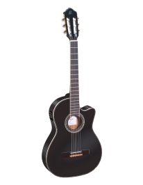 Ortega RCE145BK Family Series Pro 4/4 Konzertgitarre inkl. GigBag Black