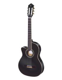 Ortega RCE145LBK Family Series Pro 4/4 Lefthand Konzertgitarre inkl. GigBag Black