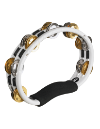 Meinl Percussion TMT1M-WH Hand Tambourine White Brass+Nickel Jingles