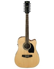 Ibanez PF1512ECE-NT PF-Serie 12 String Akustikgitarre Natural High Gloss