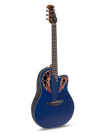 Ovation CE44P-8TQ-G Celebrity Elite Plus Mid Cutaway Westerngitarre inkl. Elektronik Blue Transparent Quilt