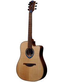 LAG Tramontane Hyvibe Dreadnought Westerngitarre mit Elektronik Natural 