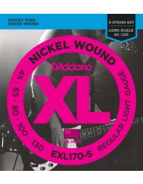 D'Addario EXL170-5SL Bass Nickel 045-130