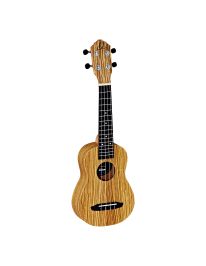 Ortega Ukulele - Soprano Sapele - RFU10Z - Zebrawood