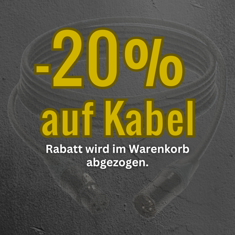 Abverkauf auf Kabel 20% Rabatt