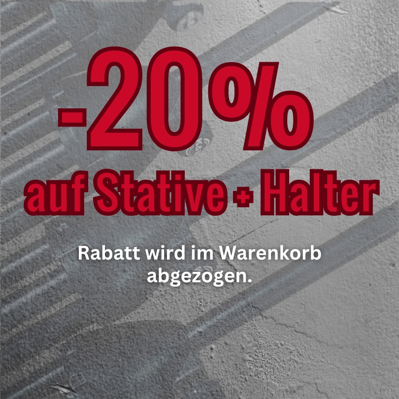 Stative und Halter im Sale. 20% Rabatt