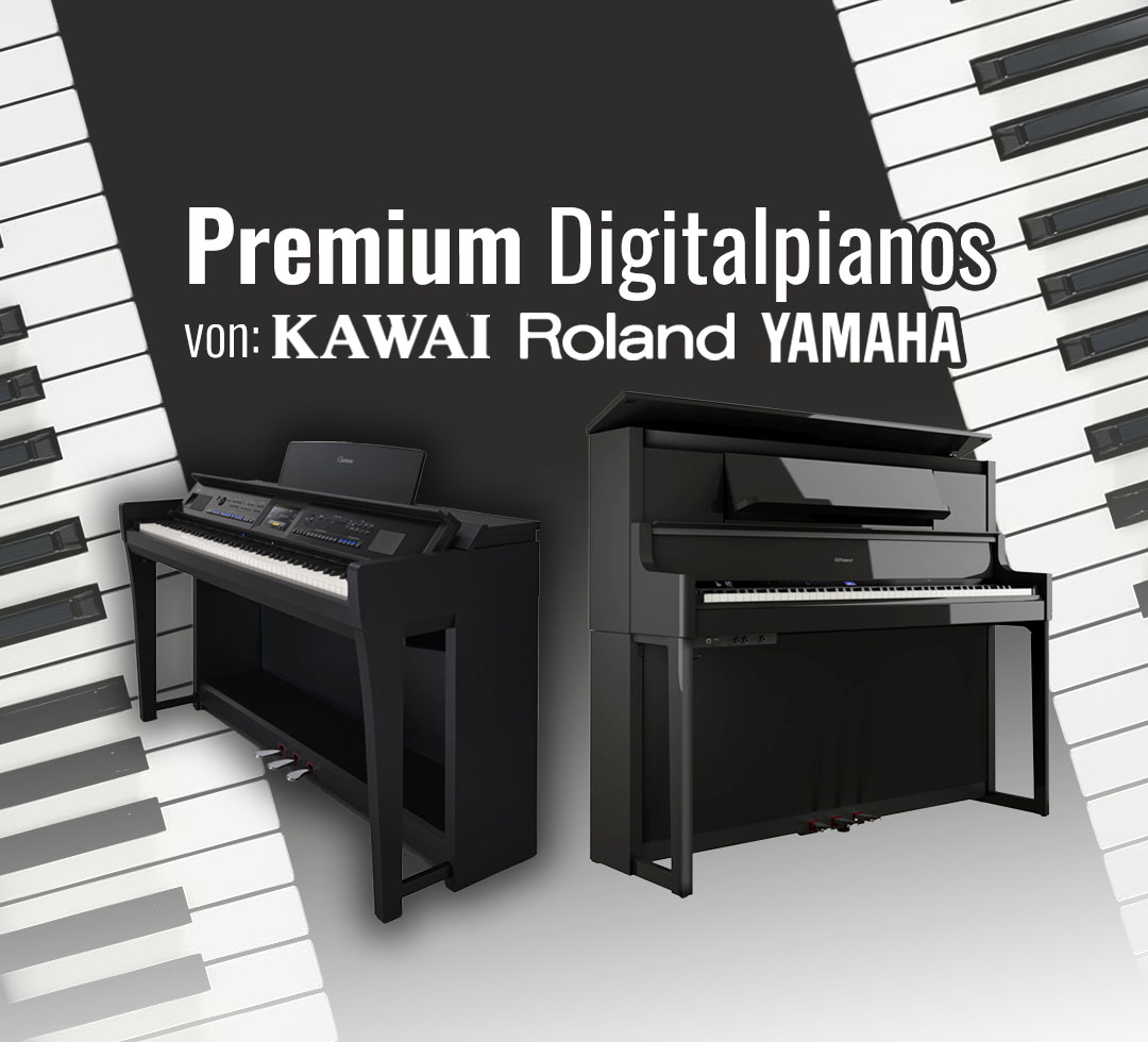 Premium Digitalpiano von Kawai, Yamaha und Roland