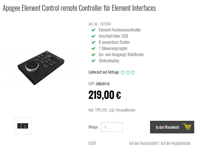 Apogee Element Control