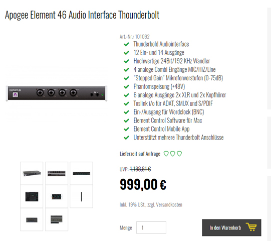 Apogee Element 46