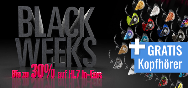 BlackWeeks bei Hörluchs und PPC_Music in Hannover! Spare bis zu 30 %auf HL7 In-Ears und sichere dir ein Paar Gratis-Kopfhörer!